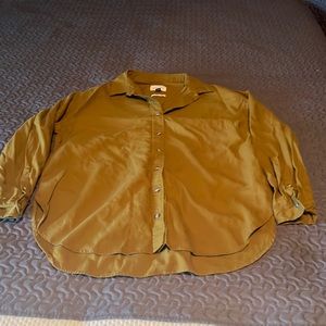 Olive green button up